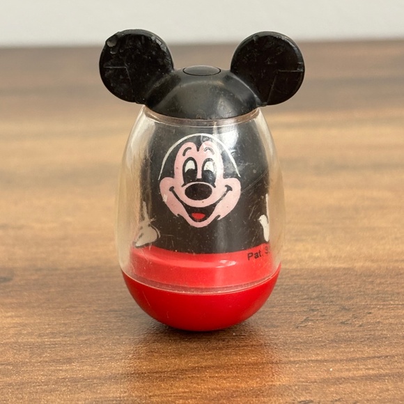 VINTAGE Walt Disney Productions MICKEY MOUSE Weeble Wobble Toy 1970's - Picture 1 of 10